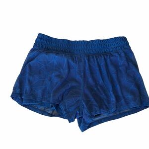 90 Degree By Reflex Geometric Blue Athletic Shorts